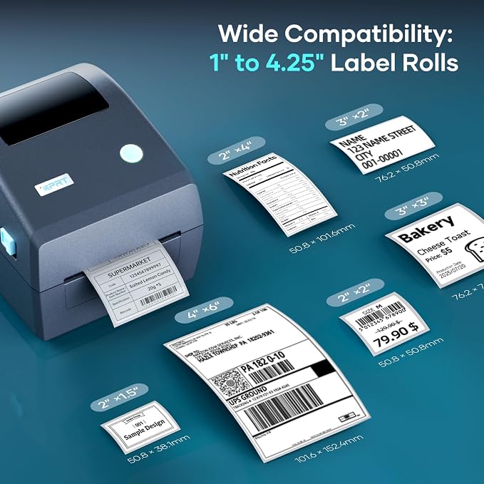 iD880 Direct Thermal Desktop Printer 203 dpi Print Width 4" USB Ethernet,Industrial Printer for Warehouse Shipping Label Barcode Address, Compatible with Amazon, Shopify, USPS & More