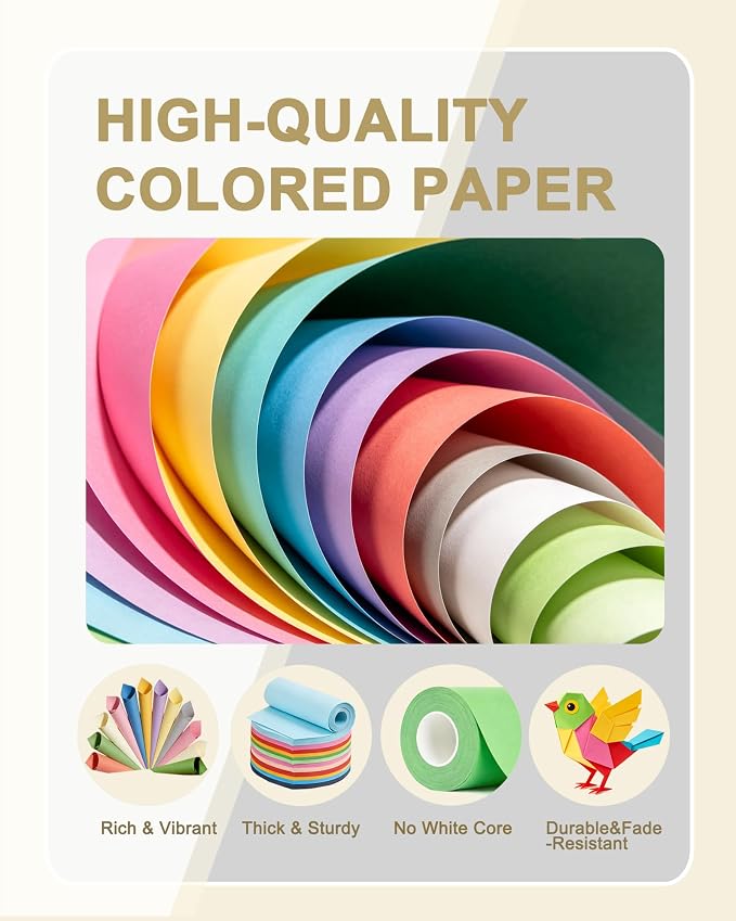 WritePads Veritas Colored Copy Paper, Cream Multi-Purpose paper,Colored Printer Paper 8.5” x 11”, 20 lb / 75 GSM, Cream,200 Sheet, Made in USA
