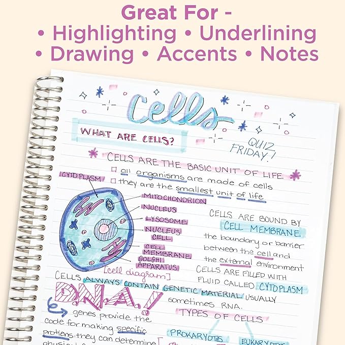 Zebra Pen Mildliner Dual-Tip Highlighter Set, Broad and Fine Point Tips, No Bleed, Ideal for Bible Highlighting, Journaling, School and Office Supplies, Tropical Bisque Ink Colors, 10-Pack (78301)