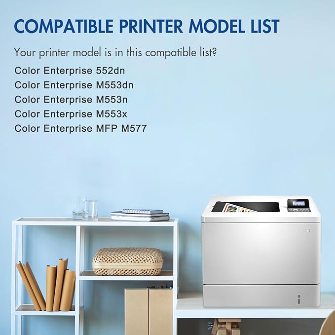 508X 508A Black Toner Cartridge 2-Pack Compatible Replacement for HP 508X CF360X CF360A 508A for HP Color LaserJet Enterprise M553 M552 553 MFP M577 Series Printer Ink