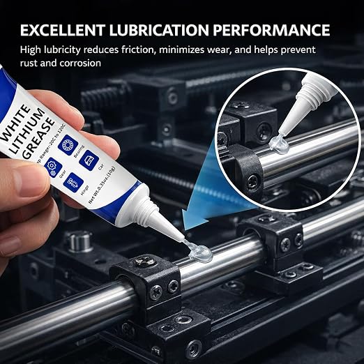 6-Pack 3D Printer Grease Lubricant for Gears Parts, Multi-Purpose Lubricant Grease for FDM 3D Printer Parts, Gears, Guide Rails and Lead Screws, Smooth Motion Support, Low Odor Grease Paste, 10g × 6