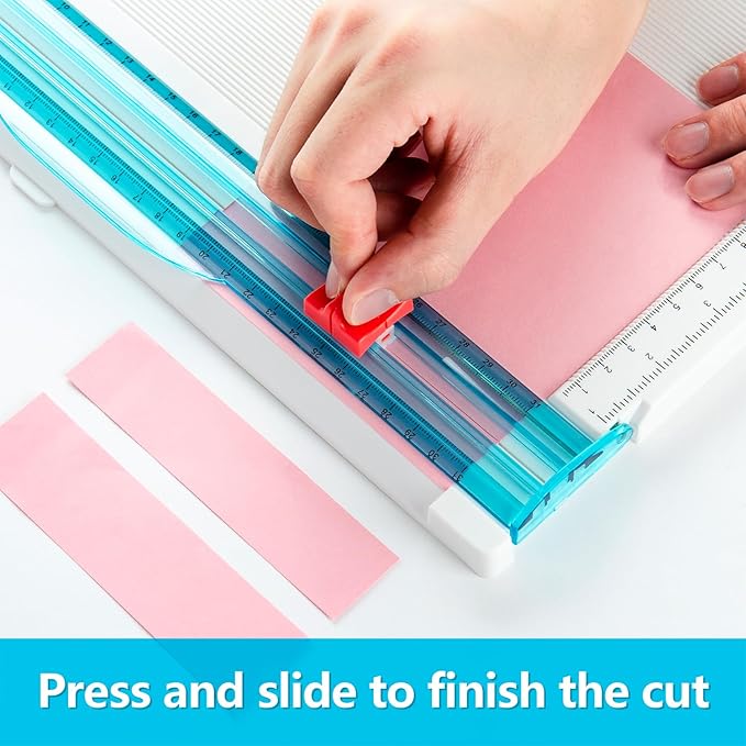 ArtAt 12"x12" Paper Trimmer & Scoring Board - Precise Cutting & Scoring Tool for DIY Crafts, Cards, Envelopes, Scrapbooking & More