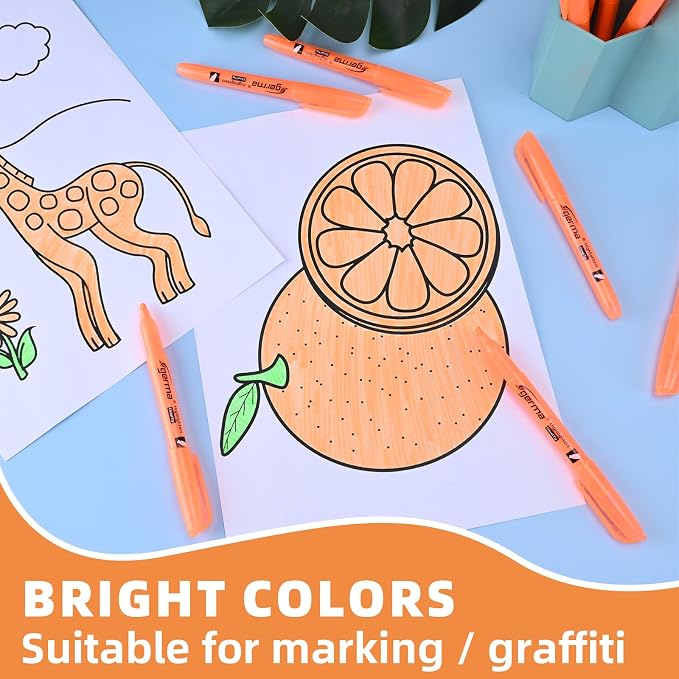 Cgerma Orange Highlighters, 36 Pack, Chisel Tip Highlighter Pack, Quickly Drying, Perfect for Students Kids Adults, Office, School, Classroom Supplies