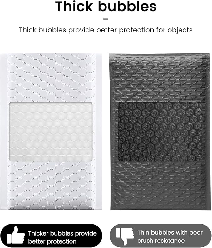 GSSUSA White Bubble Mailers 4x8 Padded Envelopes 19200 Pack, 1Pallet | Usable Size 4x7, Waterproof Opaque Small Shipping Bags, Strong Adhesion, Self-Seal, Mailing Supplies, Business, #000