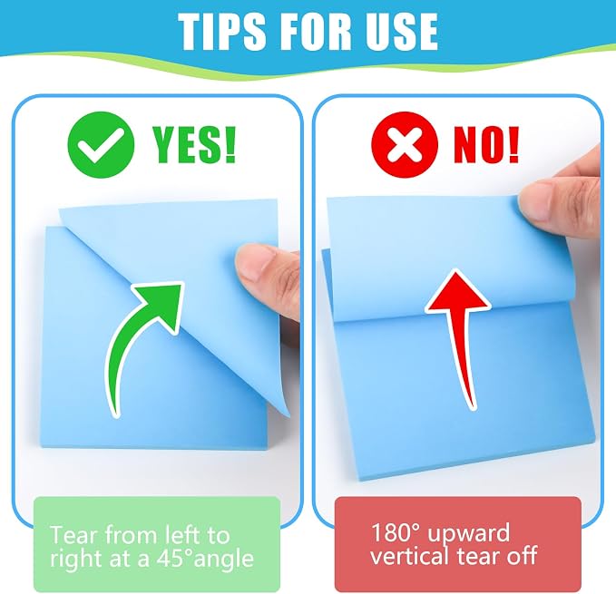 SACATR 100 Sheet/Pad Sticky Notes, 30pad,3x3 inches,Total 3000 Sheet | Add 100 Sheets Per Pad, 10 Bright Color,Strong Adhesive Leaves No Residue,Ideal for Office Bulk Purchase