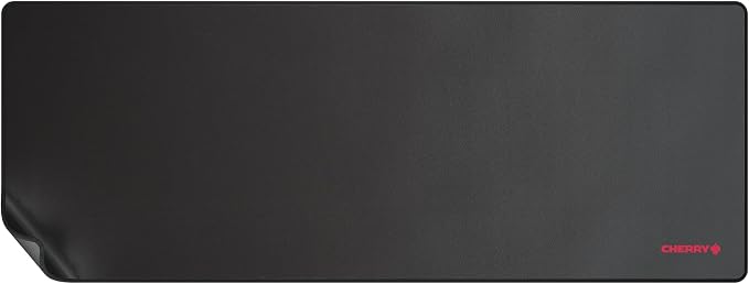 Cherry MP 2000, Premium Mouse Pad in XXL (31.50" x 13.78" x 0.20"), Smooth Fabric Surface for Precision, Sewn Edges, Non-Slip Bottom, Rollable, Comfortable, Black