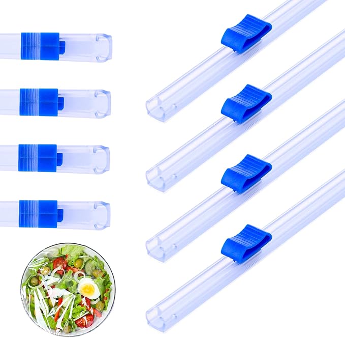 Plastic Wrap Slide Cutter, 4 Pcs 13 Inch Wrapping Paper Cutter Slider Wrap Dispenser, Self-Adhesive Plastic Wrap Slide Cutter, Two Way Sliding Cutter Paper Slicer for Kitchen Office Supplies