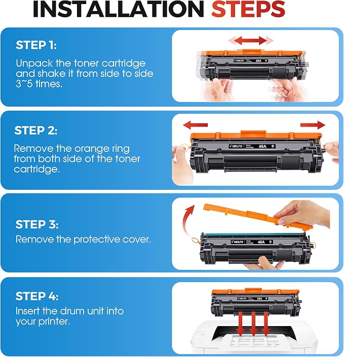 SUDLTO 48A Toner Cartridge HP Replacement for HP 48A Toner Cartridge Black | CF248A Compatible with Pro M15w M15a M29w M29a M28w M28a M31w M30w M16a M16w Series Printer (2 Black)