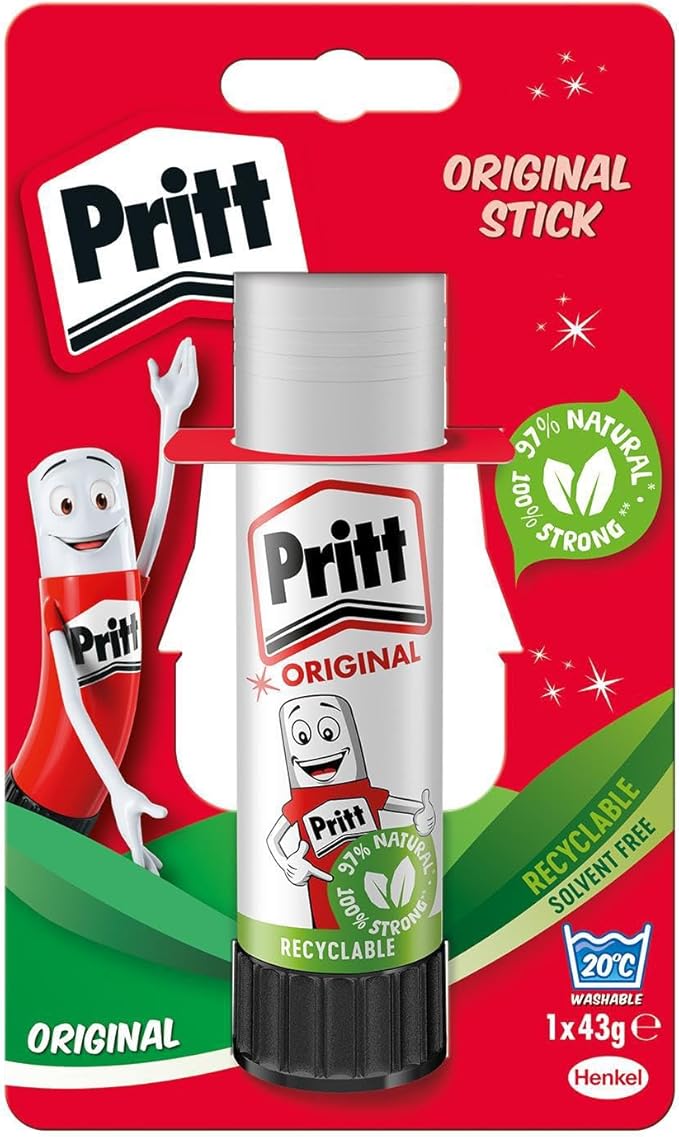 Pritt PK8MP Glue Sticks, 4 x 43g