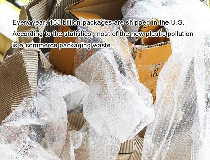 8.5x12 100% Biodegradable Bubble Mailers,25 Count #2 Compostable Padded Packaging Wrap Envelopes Pouches Eco Friendly Self Seal Bags