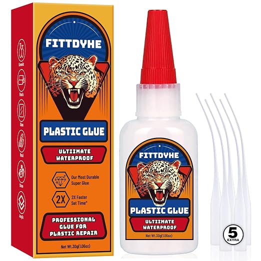 3D Printer Glue Super Plastic Glue 30 g, Super Glue for Plastic, Strong Fast Drying Clear Heavy Duty Waterproof Adhesive for Toys, Miniatures, Model, Acrylic, PVC, PLA, ABS,PETG,TPU