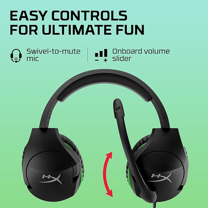 HyperX CloudX Stinger Core - Official Licensed for Xbox, Gaming Headset with In-Line Audio Control, Immersive In-Game , Microphone