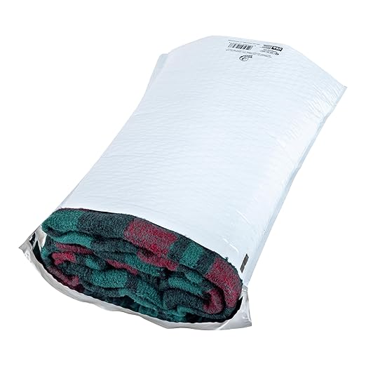 Duck Brand #2 Gusseted Self Seal Poly Bubble Mailer Lined with Bubble Cushioning for Shipping and Mailing, White, 8.5 In x 11 In, 25 Pack (287991)