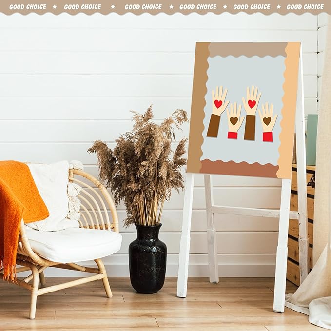 Containlol 236ft Retro Boho Bulletin Board Decoration, Classroom Borders for Bulletin Board for Classroom Office Wall Chalkboard Poster Decor