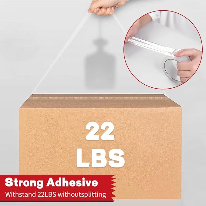 Clear Heavy Duty Packing Tape with Dispenser, 2 Rolls Strong & Durable Shipping Tape, 1.88 Inches x 55 Yards Packaging Tape, for Packing Boxes, Moving Supplies, Shipping and Mailing