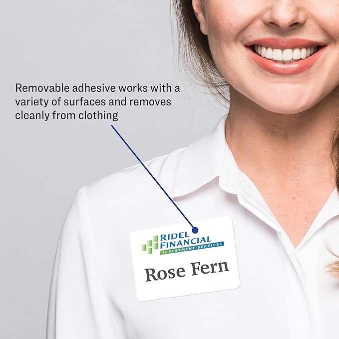 Avery Flexible Printable Name Tags, 2-1/3" x 3-3/8", Matte White, 160 Removable Name Badges (8395)