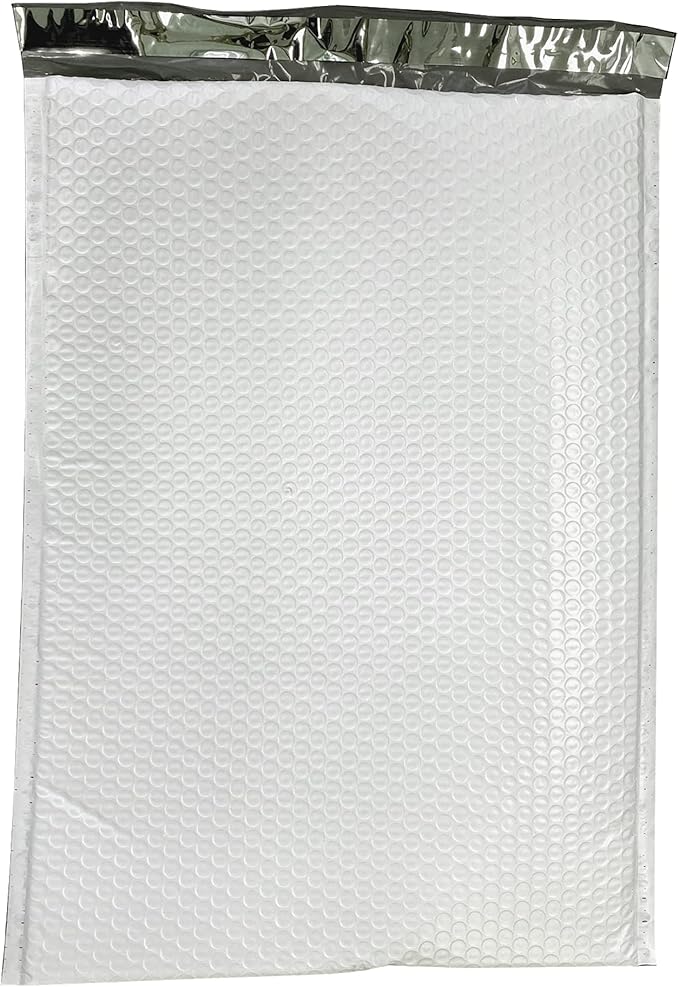 20 ct #6 Large Poly Bubble Mailers 12.5x18 Inch Bubble Lined Cushioned Poly Mailer. Tear-proof, Water-resistant and Postage-saving Lightweight Shipping Padded Envelopes/Bags.