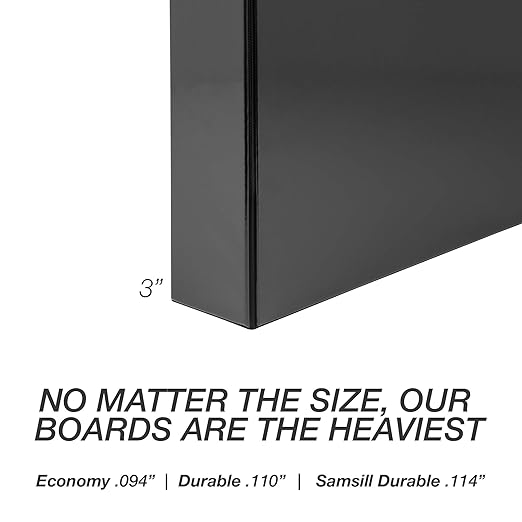 Samsill Durable 3 inch 3 Ring Binder, D Ring Binder, 100% Recycled Chipboard, Blue