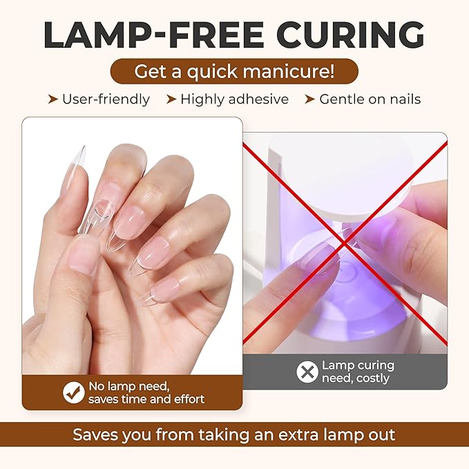 UNA GELLA Super Strong Nail Glue: 2Pcs*10ml Semi Solid Nail Glue for Press Ons No Lamp Needed 10s Quick Drying Solid Nail G lue Gel Upgraded for Acrylic Fake Nails Extension Long Lasting