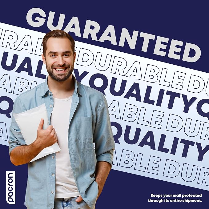 Waterproof Self-Seal Padded Poly Bubble Mailers 9.5x14.5, 100-Pack | Ideal for books, apparel, electronics & beauty products. Lightweight, tear-resistant, cushioned interior protects contents.