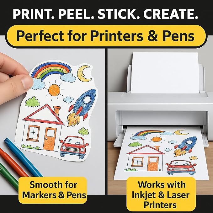100 Sheets 4" x 5" 4 up FBA Shipping Labels for Packages | 400 Pcs Printable White Matte Address Mailing Labels for Laser/Inkjet Printer (4 Labels per Sheet)