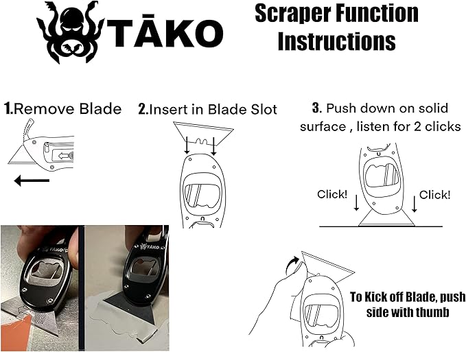 Tako X2- Retractable Utility Knife, Quick Change, Instant Extra Blade Access, Box Cutter, Pocket Knife, Compact