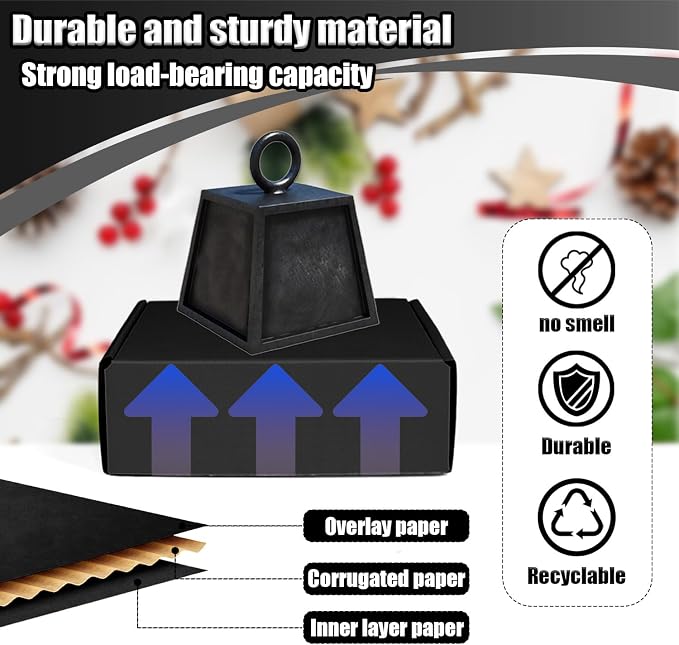 Small Shipping Boxes, 50 Pack Cardboard Box Corrugated Mailer Boxes Small Corrugated Boxes For Shipping Packaging Craft Gifts Giving Products, 6 x 4 x 1.6 Inches (Black)