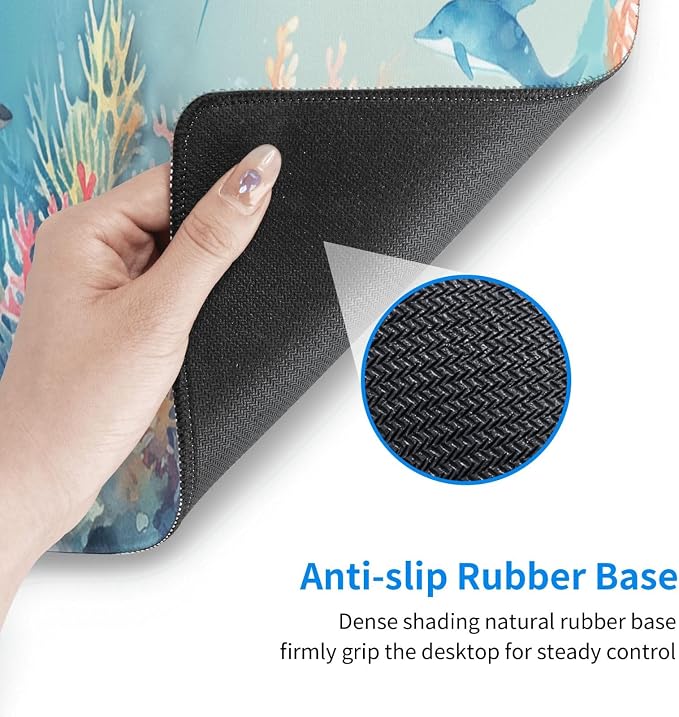 Underwater World Mouse Pad XL Large Mousepad Non Slip Rubber Base Desk Mat for Laptop Computer Gaming 31.5" X 12"