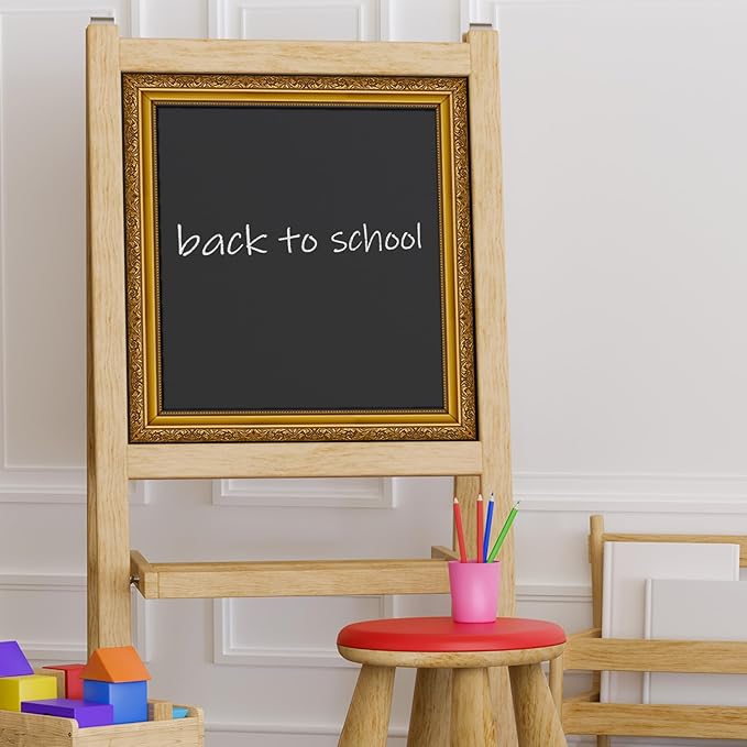 Outus 68FT Gold Frame Bulletin Board Border Die-Cut Straight Border Trim for Classroom Chalkboard, Picture Frames, Artworks, Walls, Mirrors & Office Decor, Classic Metallic Frame Molding(Vintage)