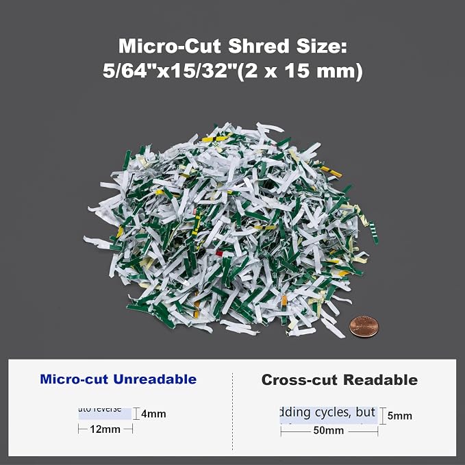Wingwise 150 Sheets Auto-Feed Micro Cut Paper Shredder for Home Office | P-5, 60 Mins Runtime, 6 Gallons, Shreds CDs & Credit Cards