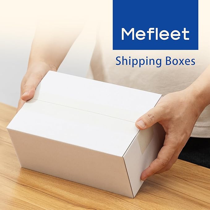 9x6x4" Shipping Boxes 50 Pack - Small Corrugated Cardboard Mailing Box Packaging for Small Business - White Mailer Packing Supplies