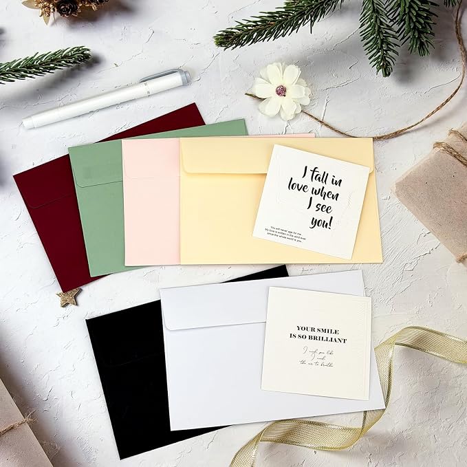 100 Packs Ivory 4x6 Envelopes for Invitations, A4 Envelopes for Greeting Cards, Printable, Self Seal for Weddings, Graduation, Birthday, Photos, Postcards