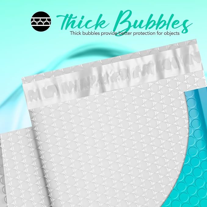 Fuxury Bubble Mailers 8.5x12" 240 Pack Padded Envelopes Usable Size 8.5x11" | Thick Mailing Envelopes Bubble Opaque Padded Mailers Shipping Bags for Mailing Jewelry Makeup Small Business Fairyland Green