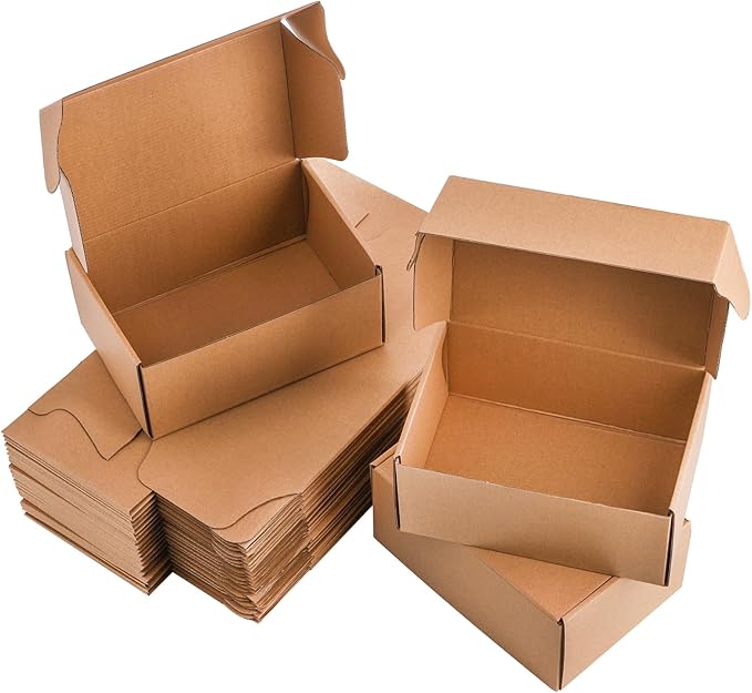 Cedilis 25 Pack 9x6x4 Inches Shipping Boxes, Small Corrugated Cardboard Box, Brown Cardboard Mailing Boxes, Thick Corrugated Mailer Boxes for Shipping Packing Small Business, Recyclable