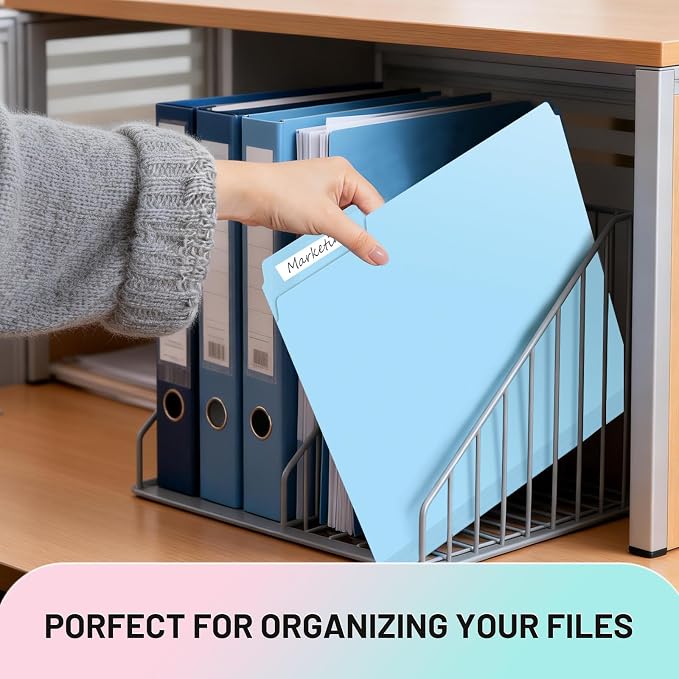 Comix Plastic File Folders, 6 Pastel Colors, Letter Size 8.5x11, 6 Pack | 1/3-Cut Tabs, Poly Folders, For Documents, Office, Home, School Organization