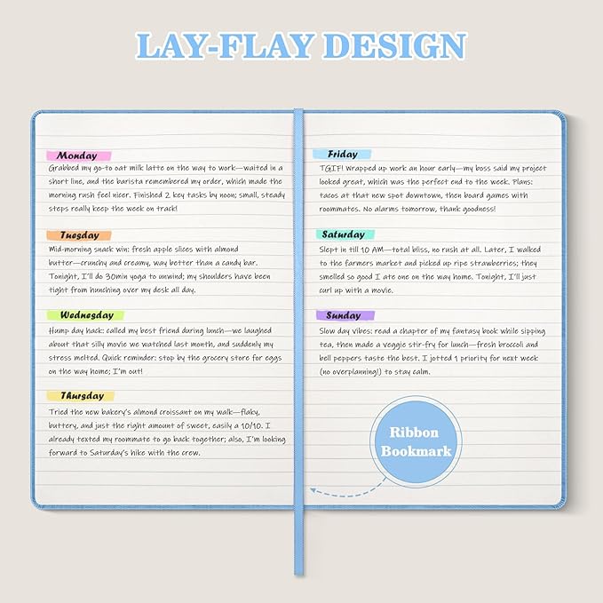 OMEYA 4 Pack Lined Journal Notebooks for Work, Leather Journal for Writing, 100gsm Thick Paper, 5.7"x 8.3", Hardcover Notebook Bulk, A5 Notebooks for School, Office, Notebooks for Notes-taking