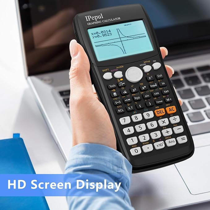 Scientific Calculators with Graphing Functions, IPepul 10 Modes Math Calculator for High School and College Students, Teachers, Office, Algebra, Geometry, Statistics, School Supplies