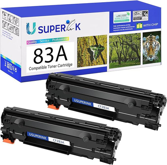 83A Toner Cartridge Black Compatible Replacement for HP 83A CF283A Toner Cartridge Work with LaserJet Pro MFP M125nw M201dw M201n M225dw M127fw M127fn M125a Printer,2-Pack