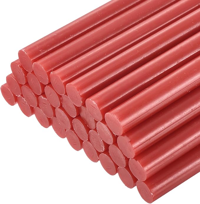 uxcell 30pcs 11mm x 200mm Full Size Hot Glue Gun Sticks 8-inch x 0.43-inch High Sticky Large Hot Glue Sticks for Glue Gun, Red
