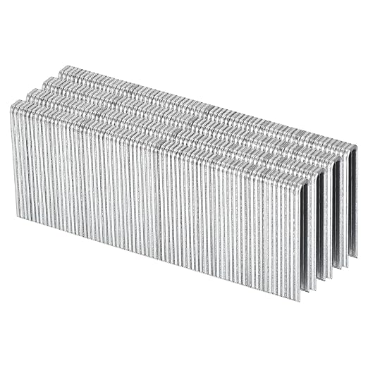 uxcell 18 Gauge Narrow Crown Staples 1/4" x1-1/4, 3000Pcs Galvanized Steel for Pneumatic, Electric Stapler, White