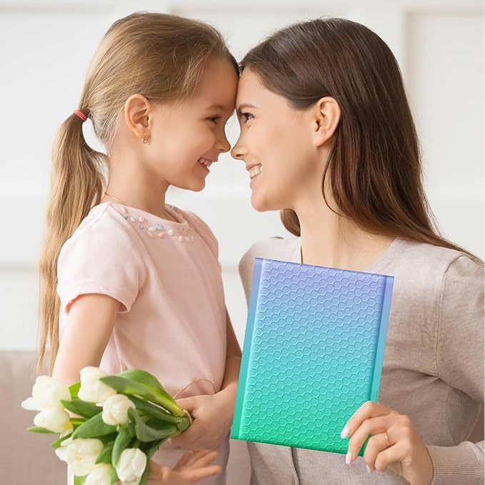 Fuxury Cute Design Bubble Mailers 6x10" 600 Pack Opaque Padded Envelopes Usable Size 6x9" Durable Pattern Bubble Shipping Envelopes for Mailing Jewelry Thick Bubble Padded Mailers Fairyland Green