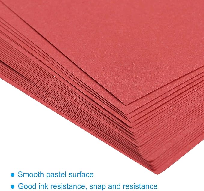 MECCANIXITY 100 Sheets Colored Copy Paper 8.3 x 5.8 Inch Printer Paper 80gsm Bright Red for Office Printing, Document Copying, Invitations, Forms, Art Projects