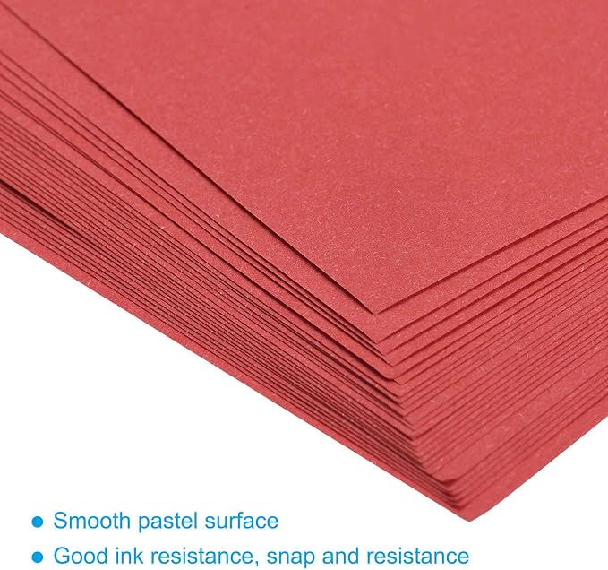 MECCANIXITY 100 Sheets Colored Copy Paper 8.3 x 5.8 Inch Printer Paper 80gsm Bright Red for Office Printing, Document Copying, Invitations, Forms, Art Projects