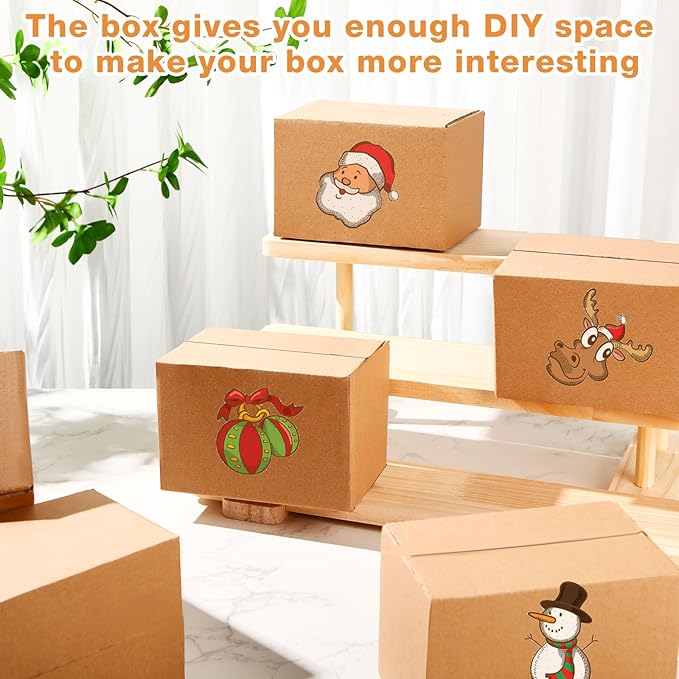 Yeaqee 72 Pcs Shipping Boxes Corrugated Cardboard Small Shipping Boxes for Packaging Mailing Packing Moving Small Business Storage Crafts Gifts(6x4x4 Inch,Kraft Color)