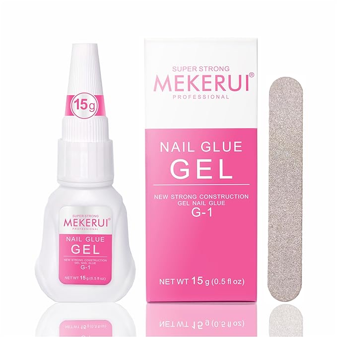 Super Strong Nail Glue Gel for Press on Nails,Drip and Clog Proof,7S Quickly Dry Without UV Light,Long-Lasting 30+Days,Waterproof Beauty Secret Professional Salon Quality