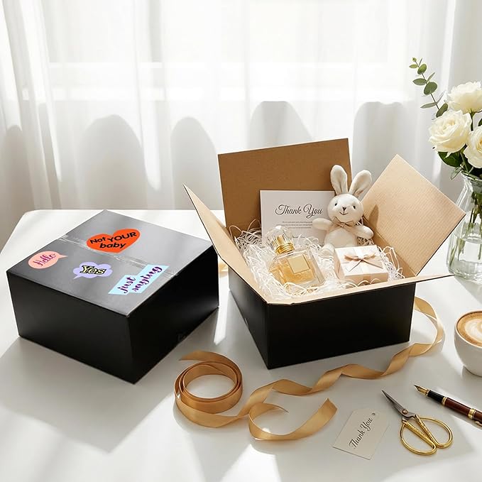 8x8x4 Black Shipping Boxes, 30 Pack Medium Mailer & Packaging Boxes for Small Business, Heavy Duty Corrugated Cardboard, Ideal for Shipping & Packaging