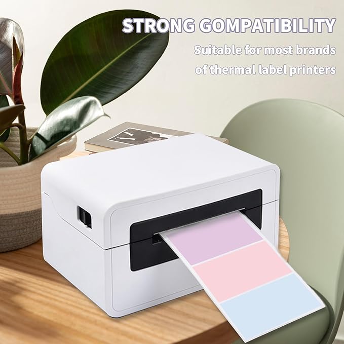Starboling 2.25" x 1.25" Direct Thermal Labels,Self-Adhesive Printer Label for Address,Logo,Shipping,Barcodes,QR Code（Pink Gradient）