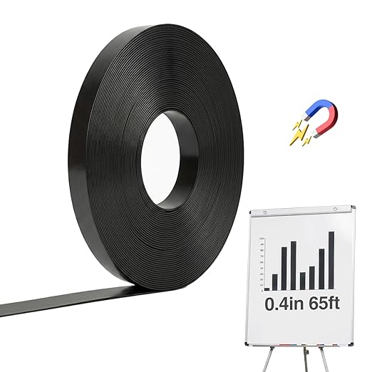 CHUNNIAO Teacher Supplies,Black Highlighter Tape Magnets for Whiteboard of Classroom and Office,Fine Line Gridding Tape - 2/5" x 65' Thin Strip Magnets