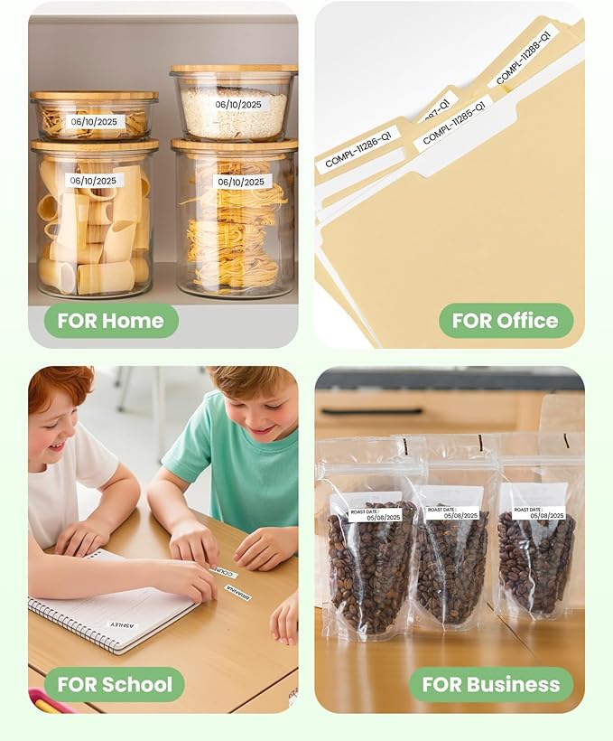10-Pack 91330 Label KINGDOM Label Compatible with DYMO LetraTag Label Maker Refills 91330 White Paper Tape Refills 12mm x 4m (1/2" x 13') for Labeler Letra Tag 200B LT 100H 100T Plus
