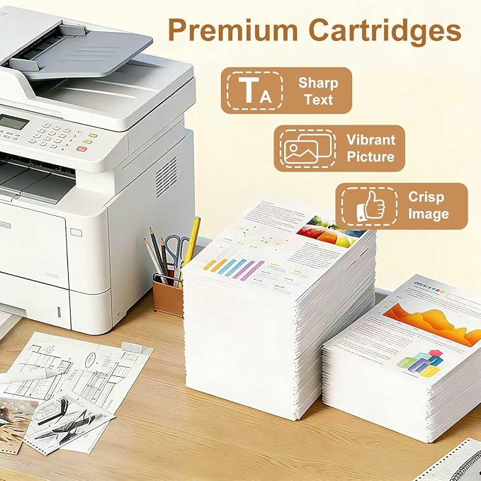 950XL 951XL Ink Cartridges Replacement for HP 950 951 Ink Cartridges Combo Pack Compatible with HP OfficeJet Pro 8100 8600 8610 8615 8620 Printer (4 Pack), 950 Black 951 Color, Updated With V17.2.1